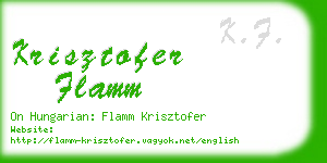 krisztofer flamm business card